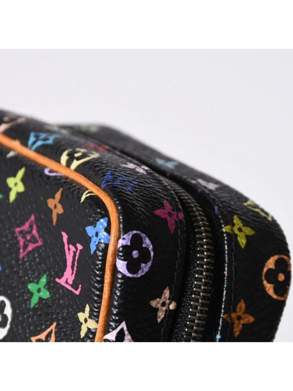 Louis Vuitton Pouch Trousse Wapiti Monogram Multicolor Black Takashi Murakami